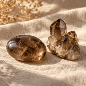 Smoky quartz stones